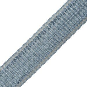 Samuel & Sons 2.625 Yds 1.6" Lancaster Ribbed Border Sky Blue Wide Tape Trim Des